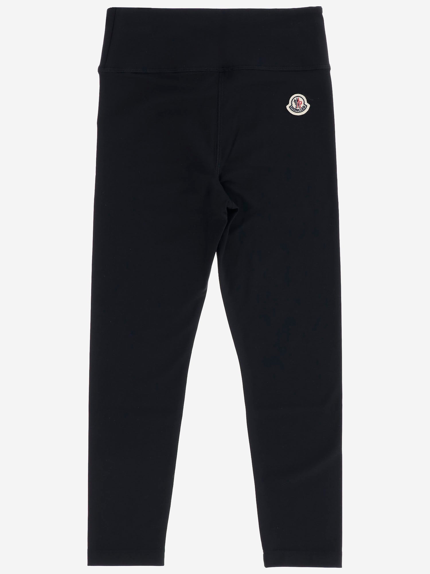 MONCLER ENFANTS PANTALONI IN NYLON STRETCH CON LOGO