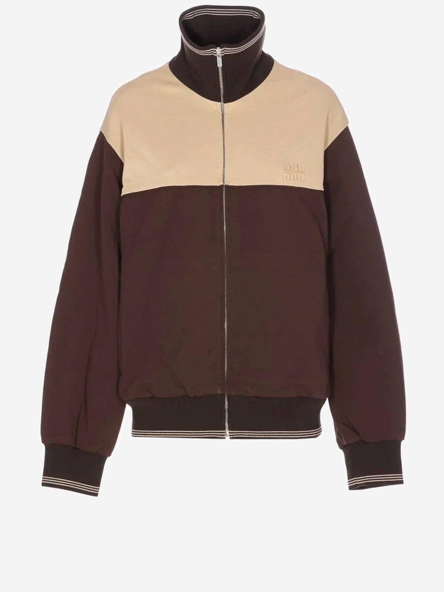 Miu Miu GIACCA CON PANNELLO A CONTRASTO