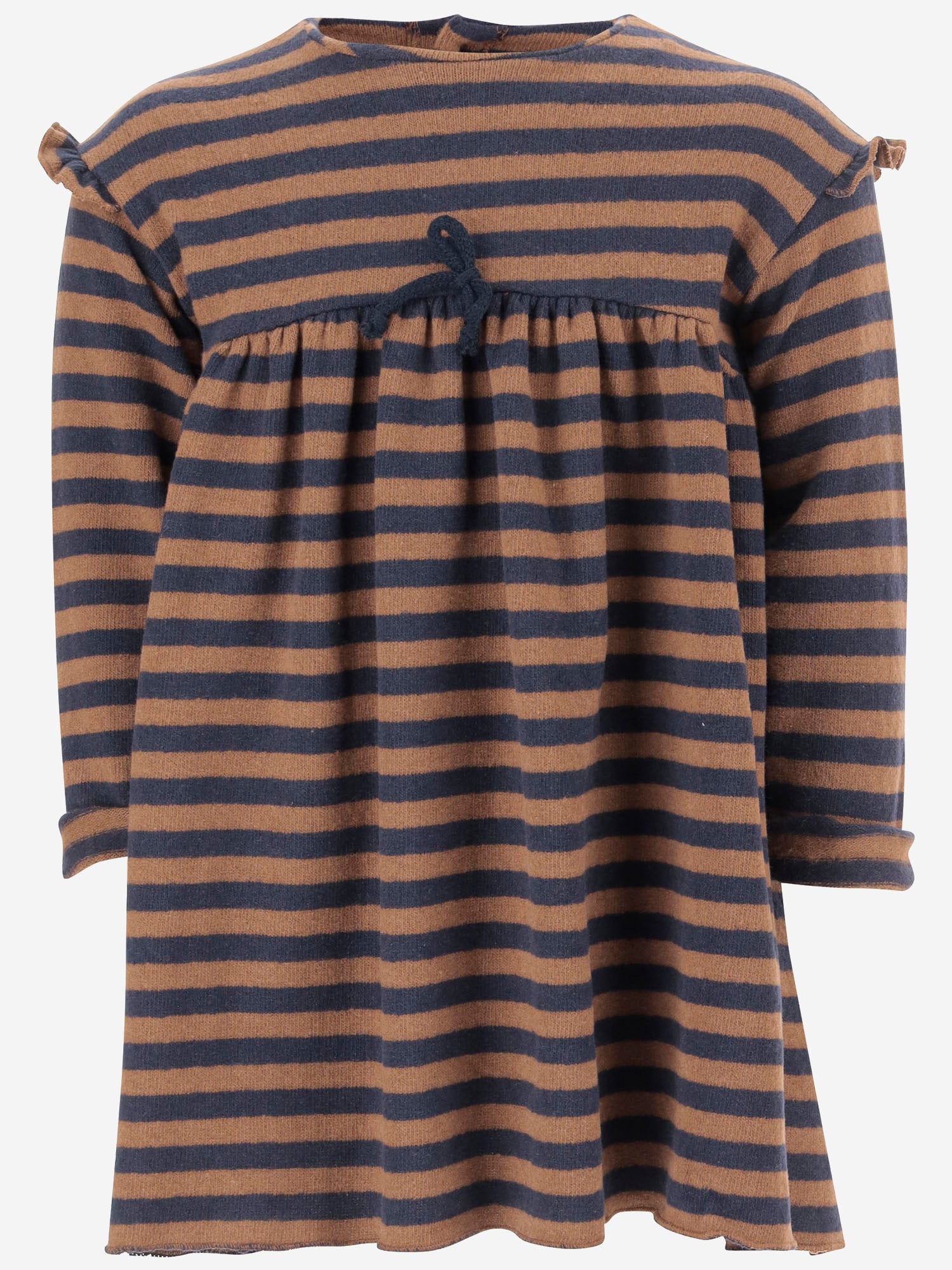 1+ IN THE FAMILY KIDS ABITO IN MISTO COTONE STRETCH A RIGHE CON FIOCCO