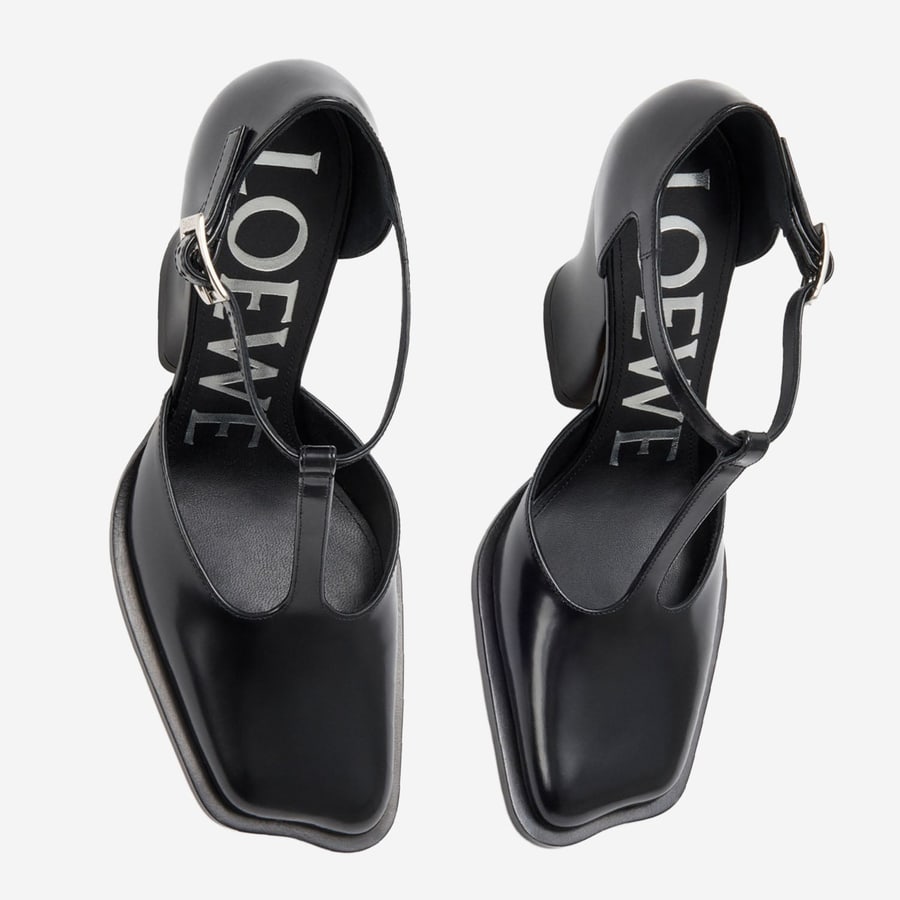 Loewe Décolleté Onda con cinturino a T in pelle, view 3