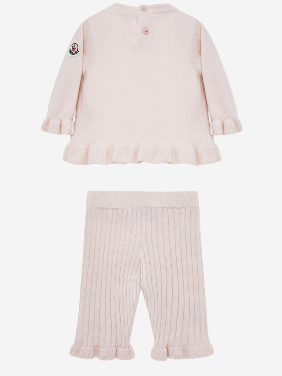 MONCLER ENFANTS SET MAGLIA E PANTALONI IN MISTO COTONE, view 2