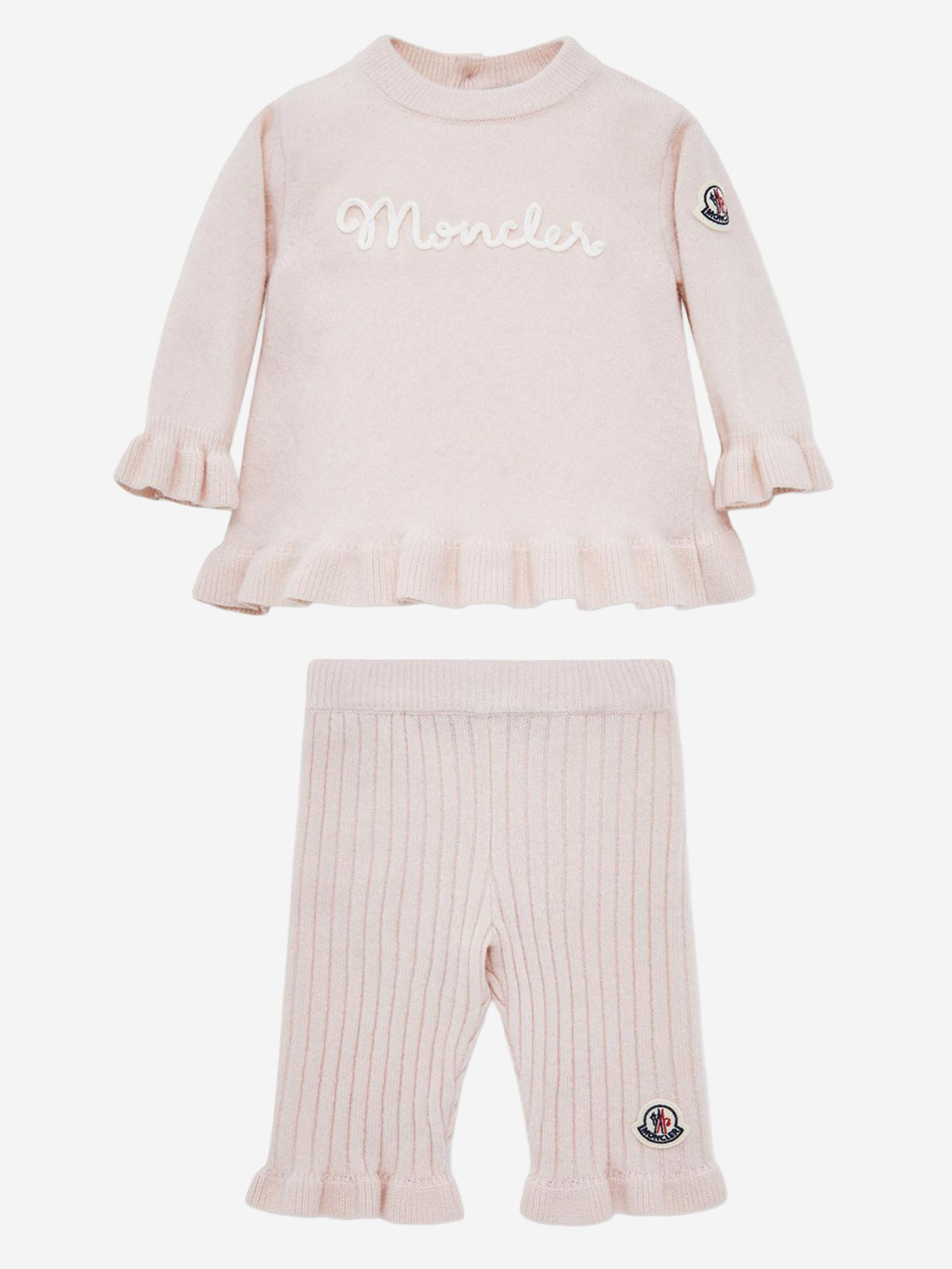 MONCLER ENFANTS SET MAGLIA E PANTALONI IN MISTO COTONE
