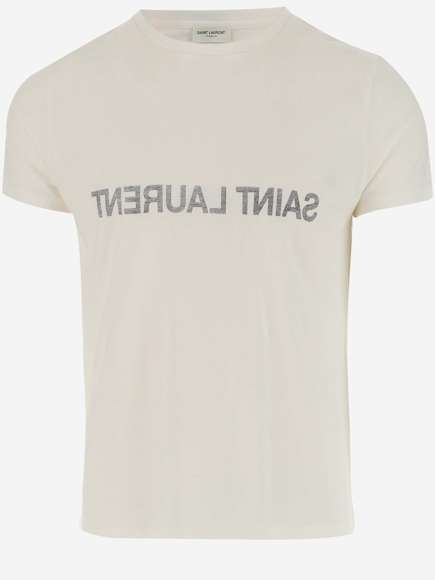 Saint Laurent T-SHIRT IN COTONE CON LOGO