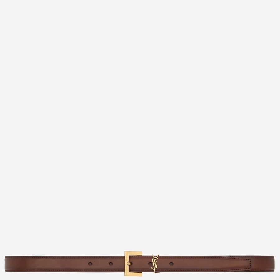 Saint Laurent CINTURA IN PELLE CASSANDRE, view 2