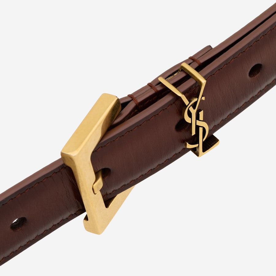 Saint Laurent CINTURA IN PELLE CASSANDRE, view 3
