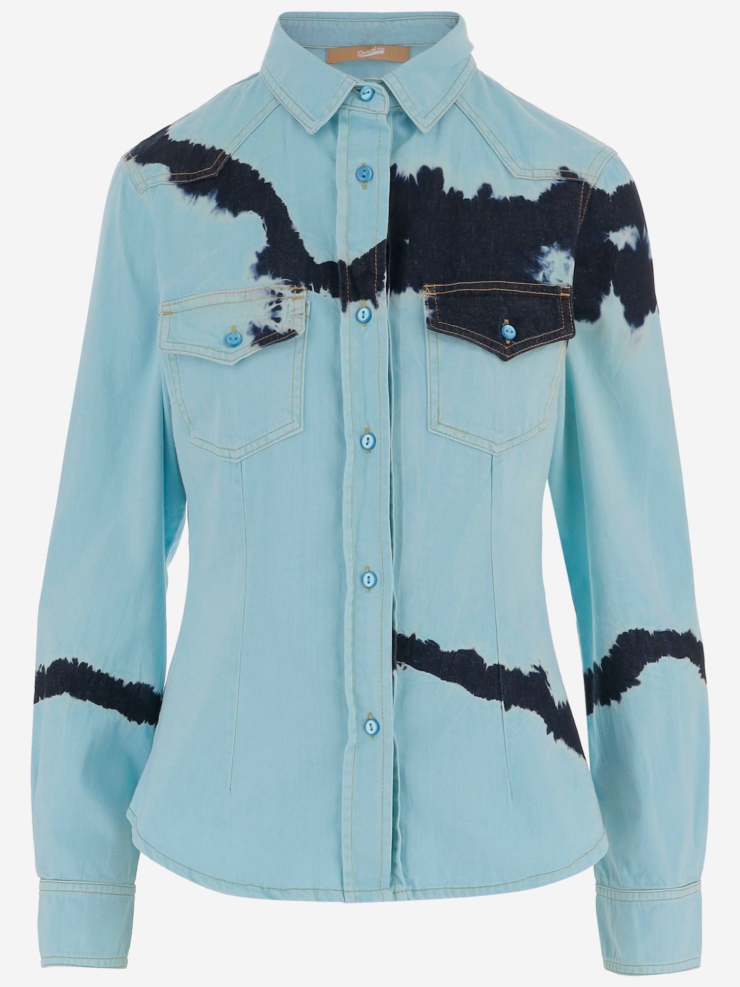 DONT @ ME CAMICIA IN COTONE CON MOTIVO TIE-DYE