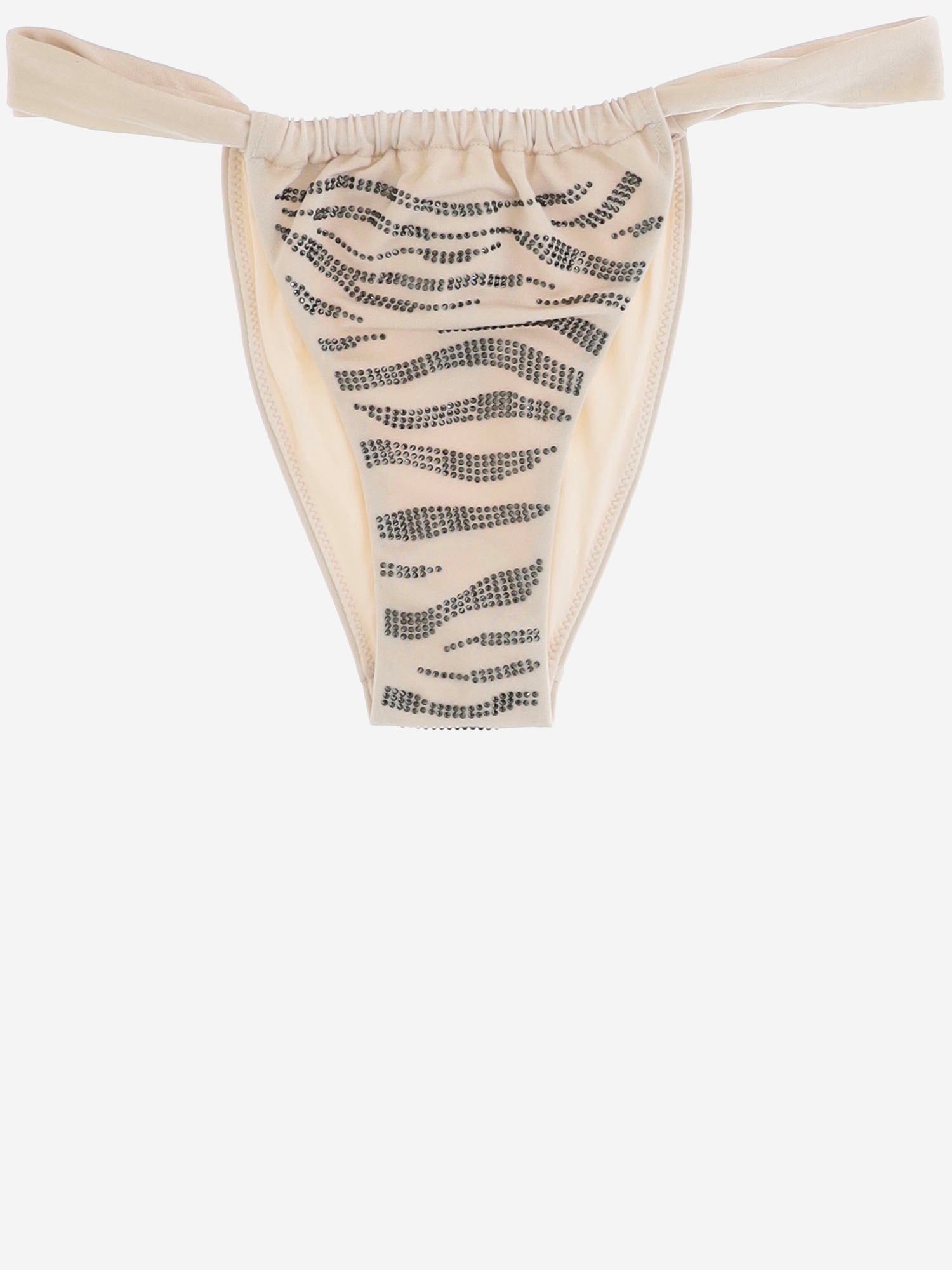 MC2 SAINT BARTH SLIP DA BAGNO GUAIANA CON MOTIVO ANIMALIER IN STRASS