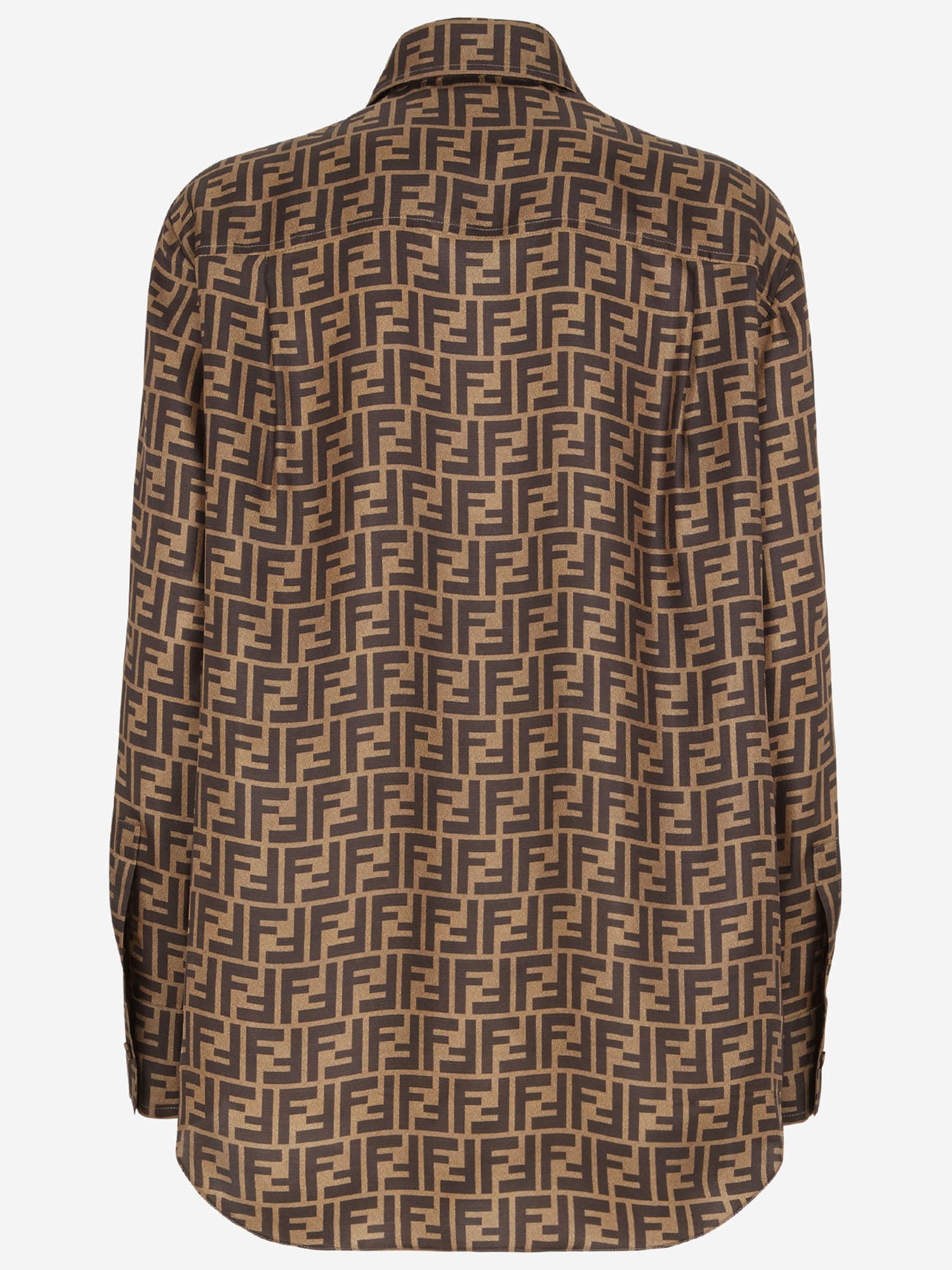Fendi CAMICIA IN SETA CON MOTIVO FF, view 2