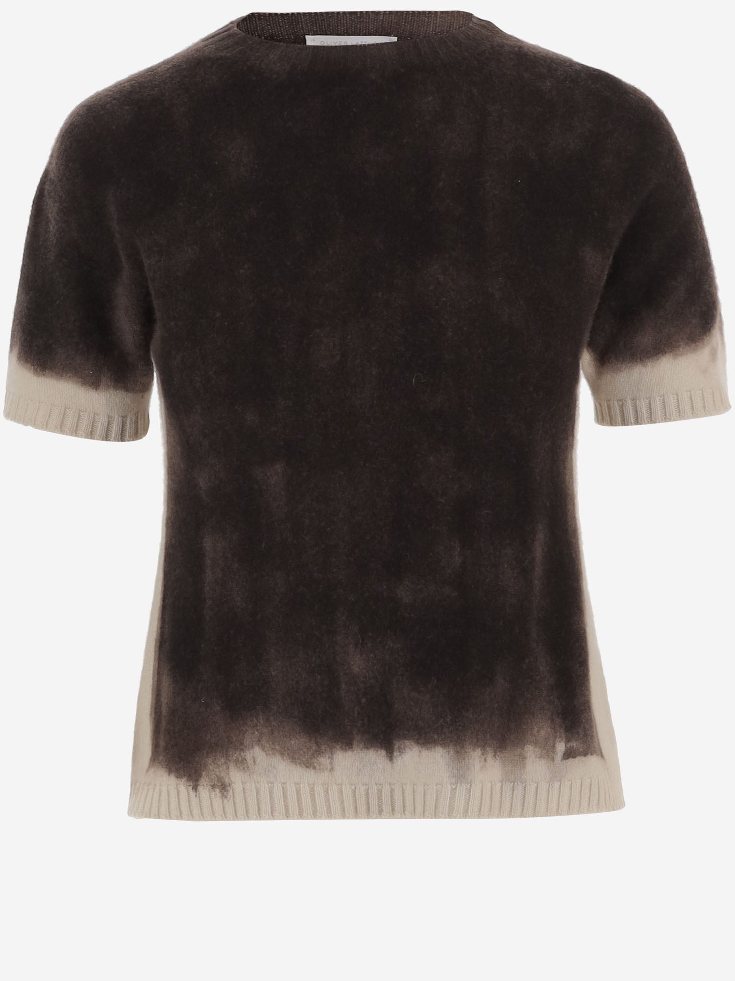 OLIVER LATTUGHI T-SHIRT IN CASHMERE CON EFFETTO SFUMATO