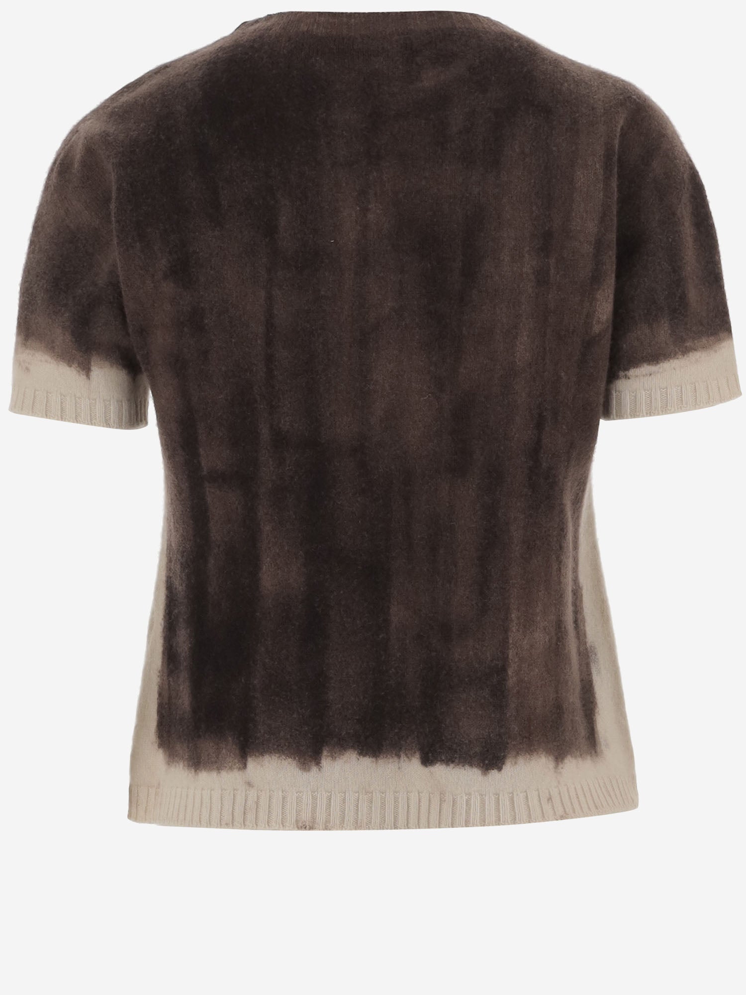 OLIVER LATTUGHI T-SHIRT IN CASHMERE CON EFFETTO SFUMATO, view 2