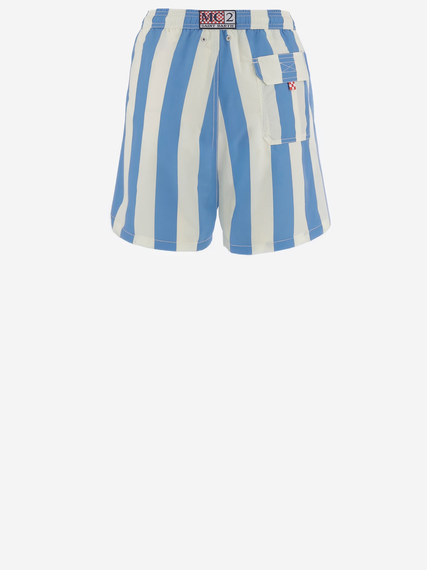 MC2 SAINT BARTH SHORTS DA BAGNO IN NYLON CON MOTIVO A RIGHE, view 2