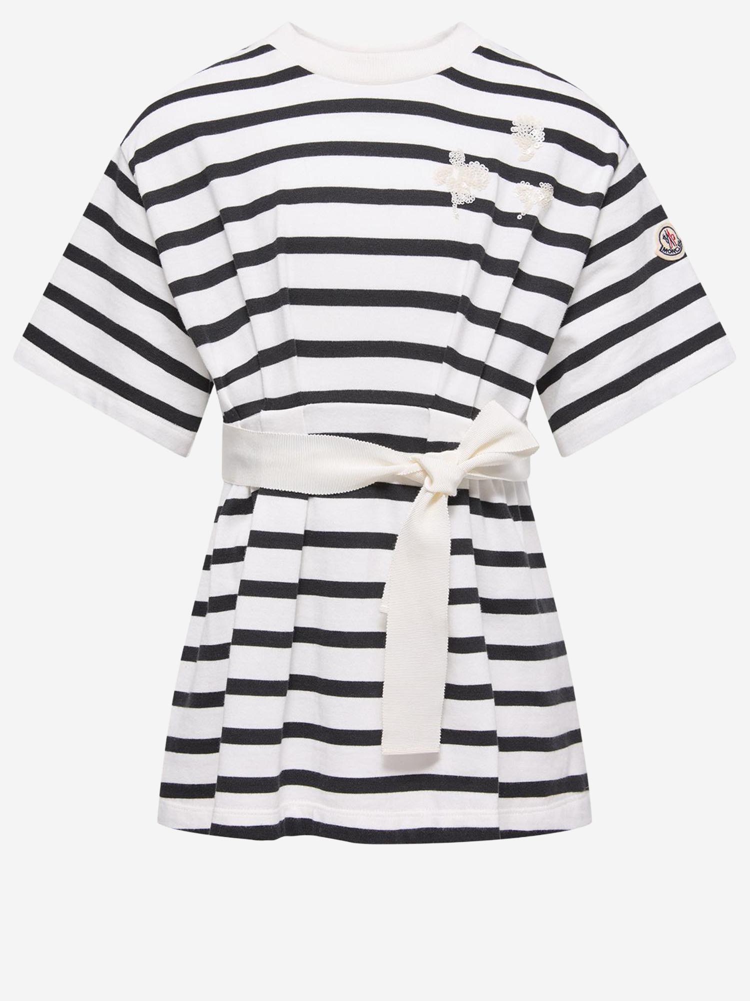MONCLER ENFANTS ABITO IN COTONE A RIGHE
