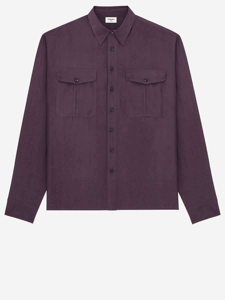 Saint Laurent CAMICIA IN VISCOSA E SETA