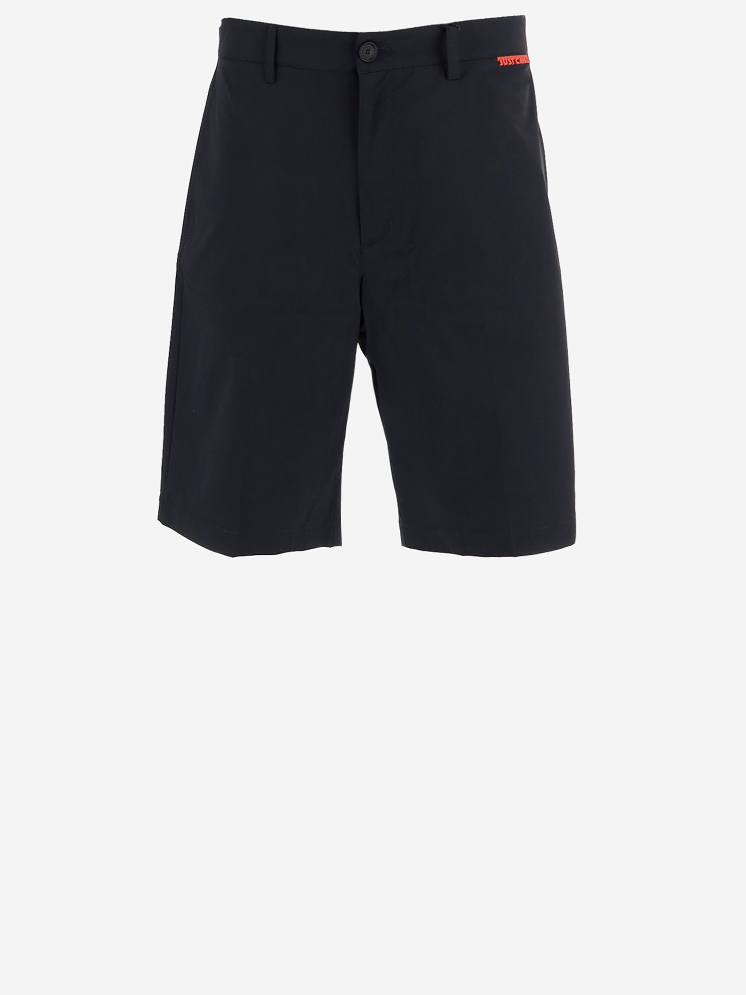 JUST CAVALLI PANTALONI CORTI IN NYLON STRETCH CON LOGO