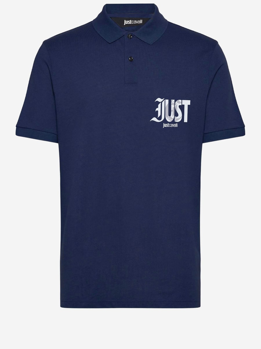 JUST CAVALLI POLO IN COTONE CON LOGO