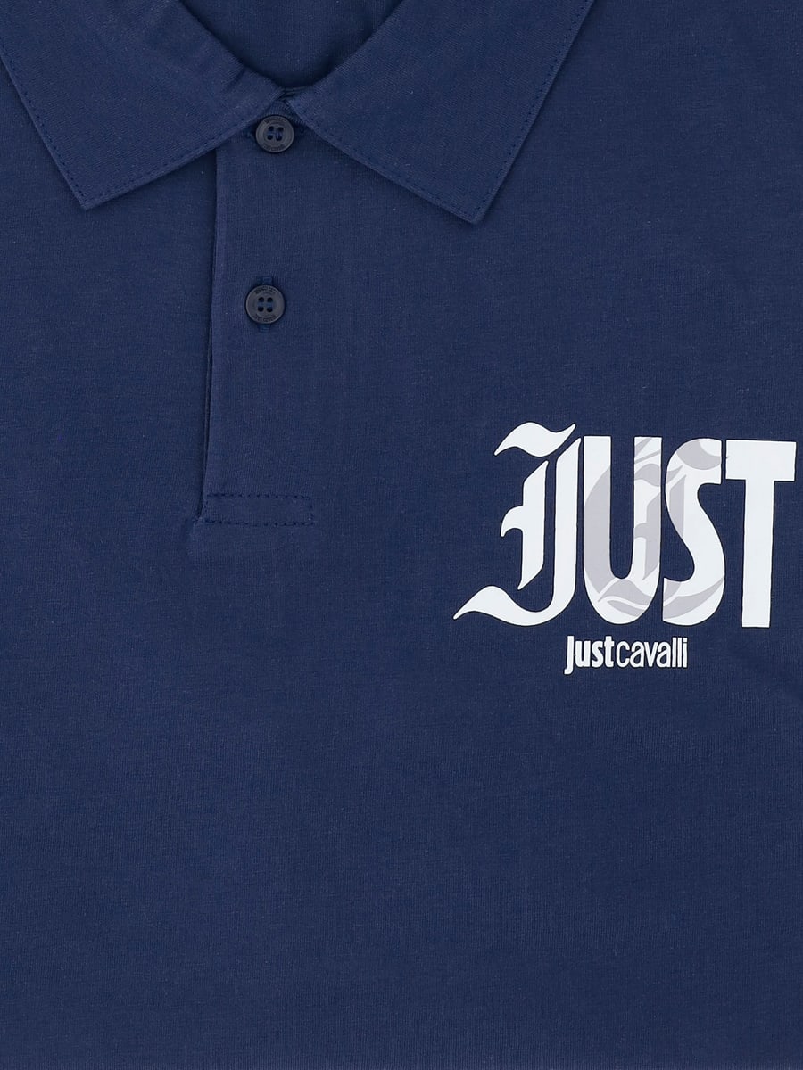 JUST CAVALLI POLO IN COTONE CON LOGO, view 3