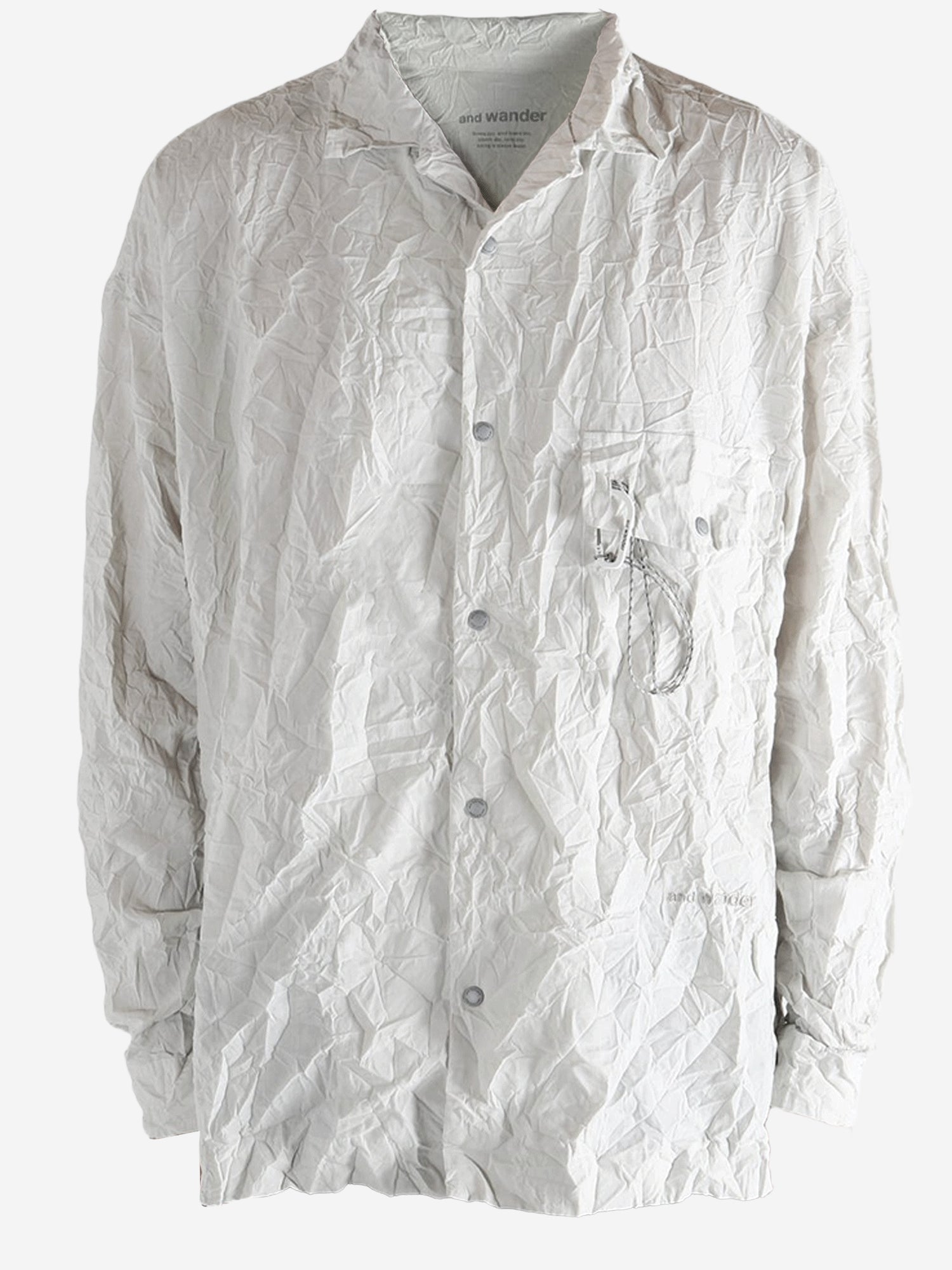 AND WANDER CAMICIA IN NYLON CON LAVORAZIONE INCRESPATA