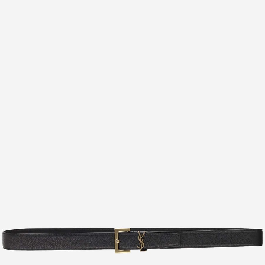 Saint Laurent CINTURA IN PELLE CASSANDRE, view 2