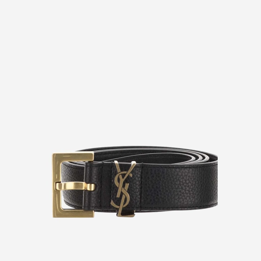 Saint Laurent CINTURA IN PELLE CASSANDRE, view 3
