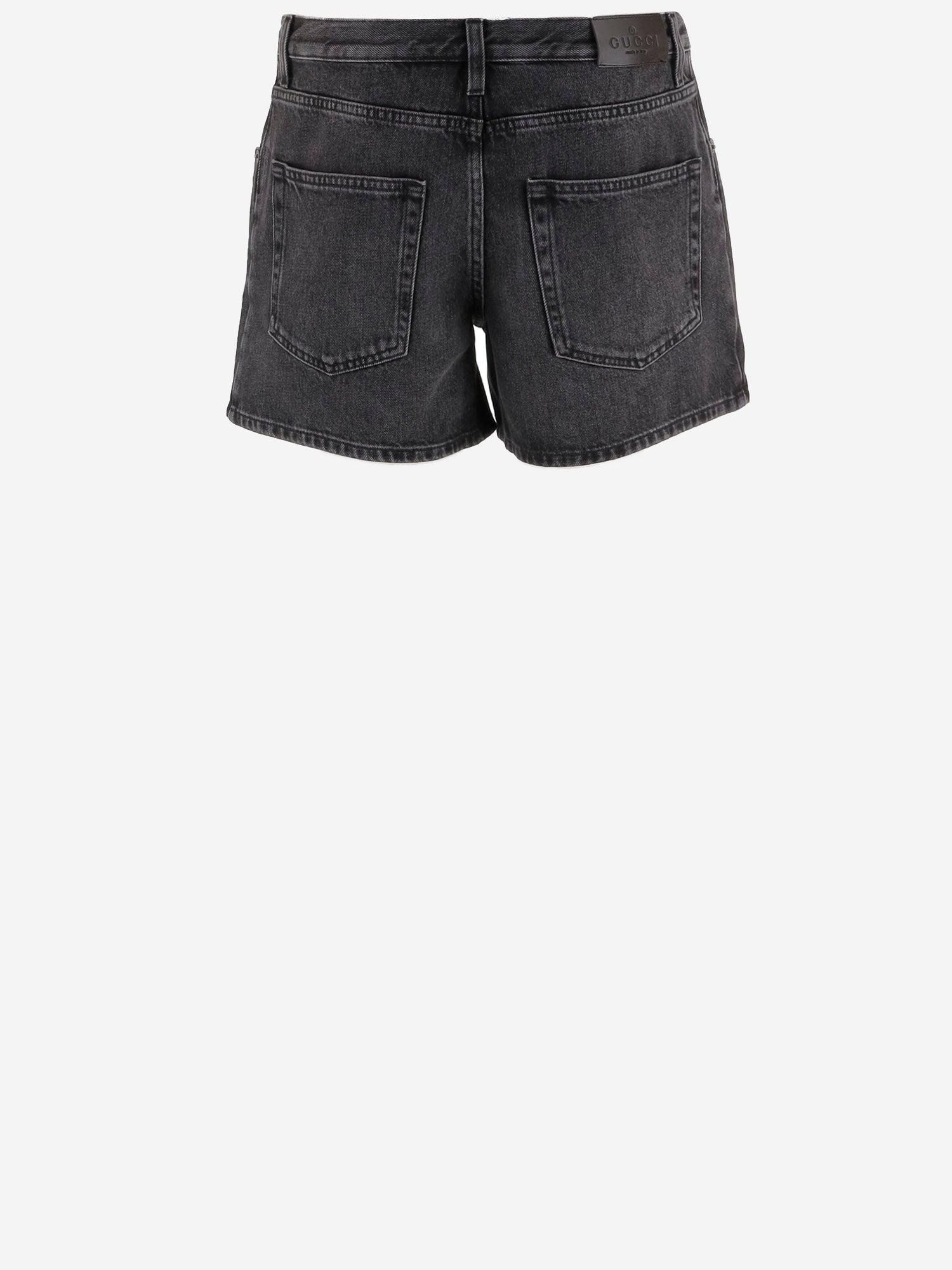 Gucci JEANS CORTI IN DENIM DI COTONE, view 2