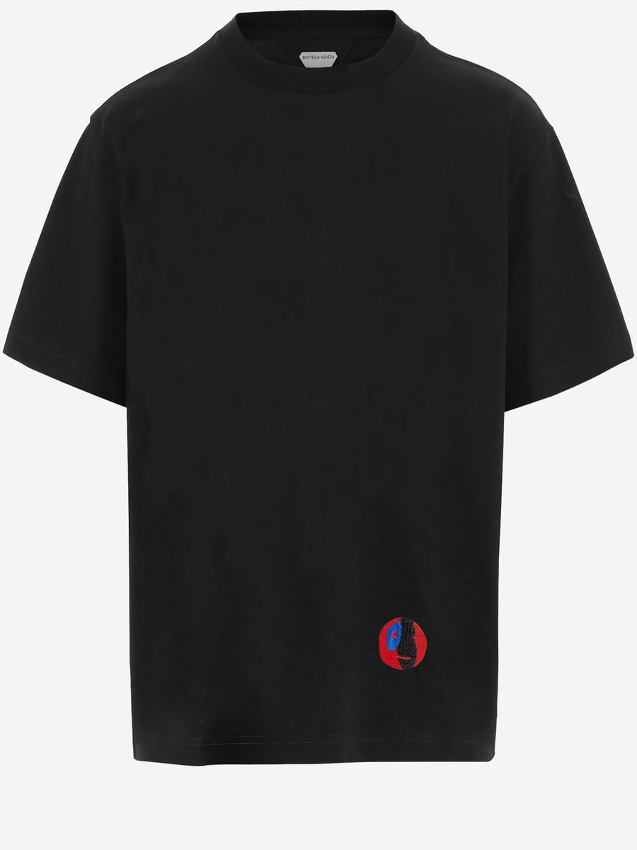 Bottega Veneta T-SHIRT IN COTON CON RICAMO
