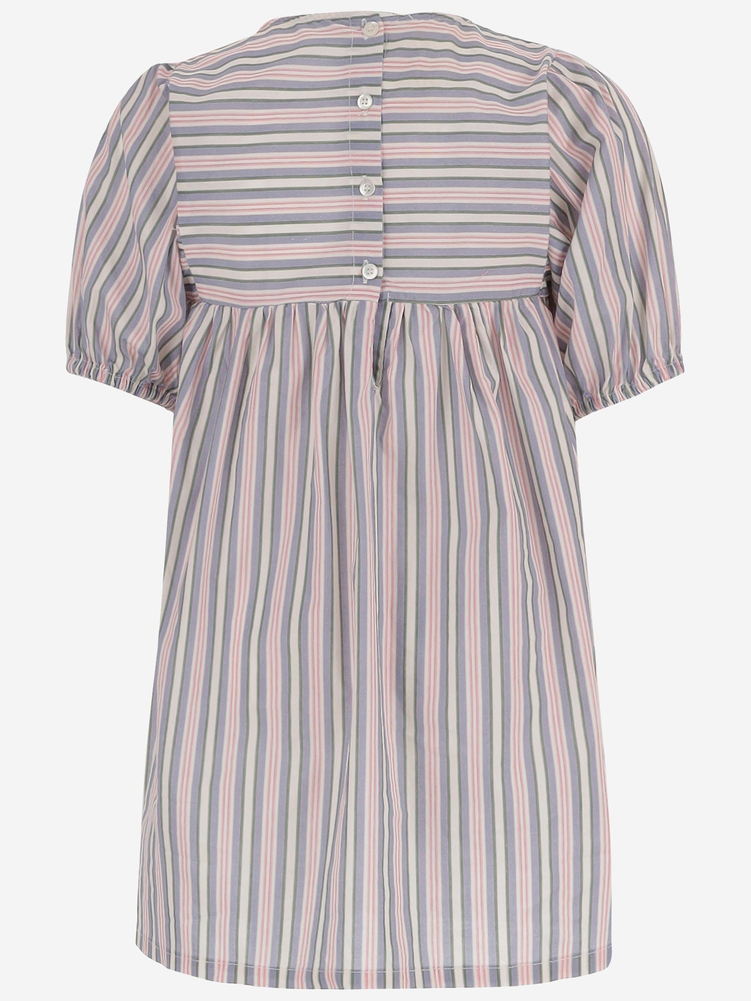 BABE & TESS KIDS Abito in cotone stretch a righe, view 2