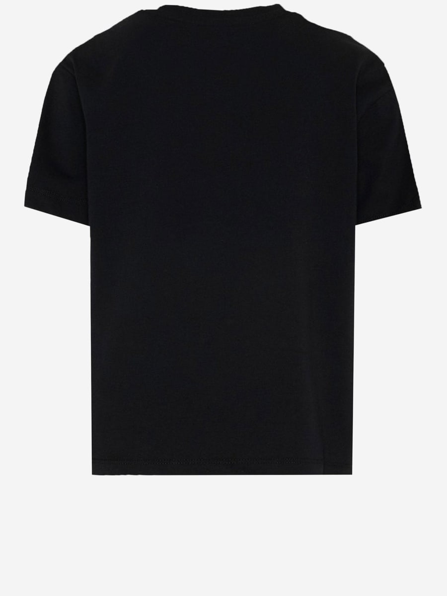 MSGM KIDS T-SHIRT IN COTONE CON LOGO, view 2