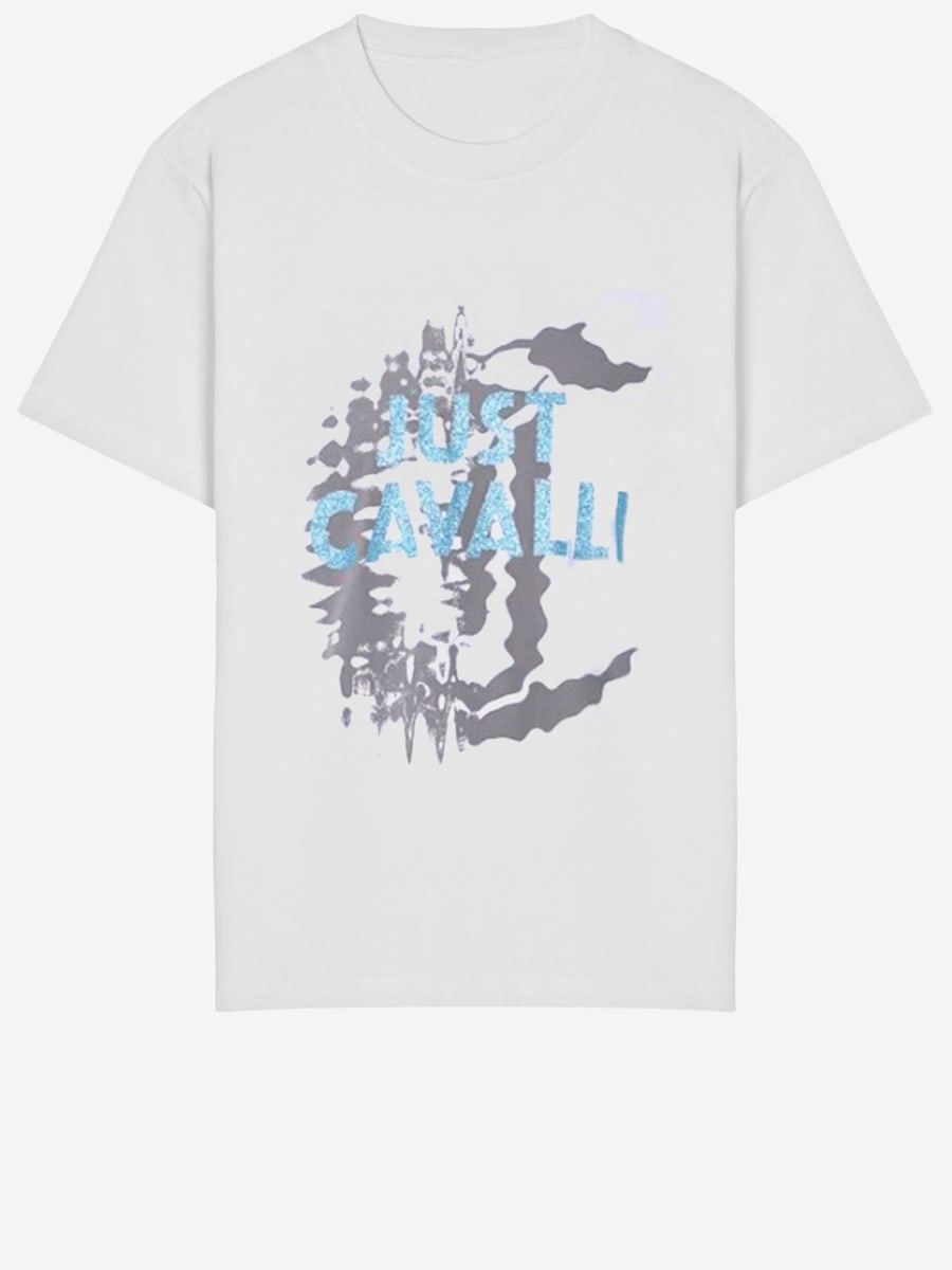 JUST CAVALLI T-SHIRT IN COTONE CON STAMPA LOGO