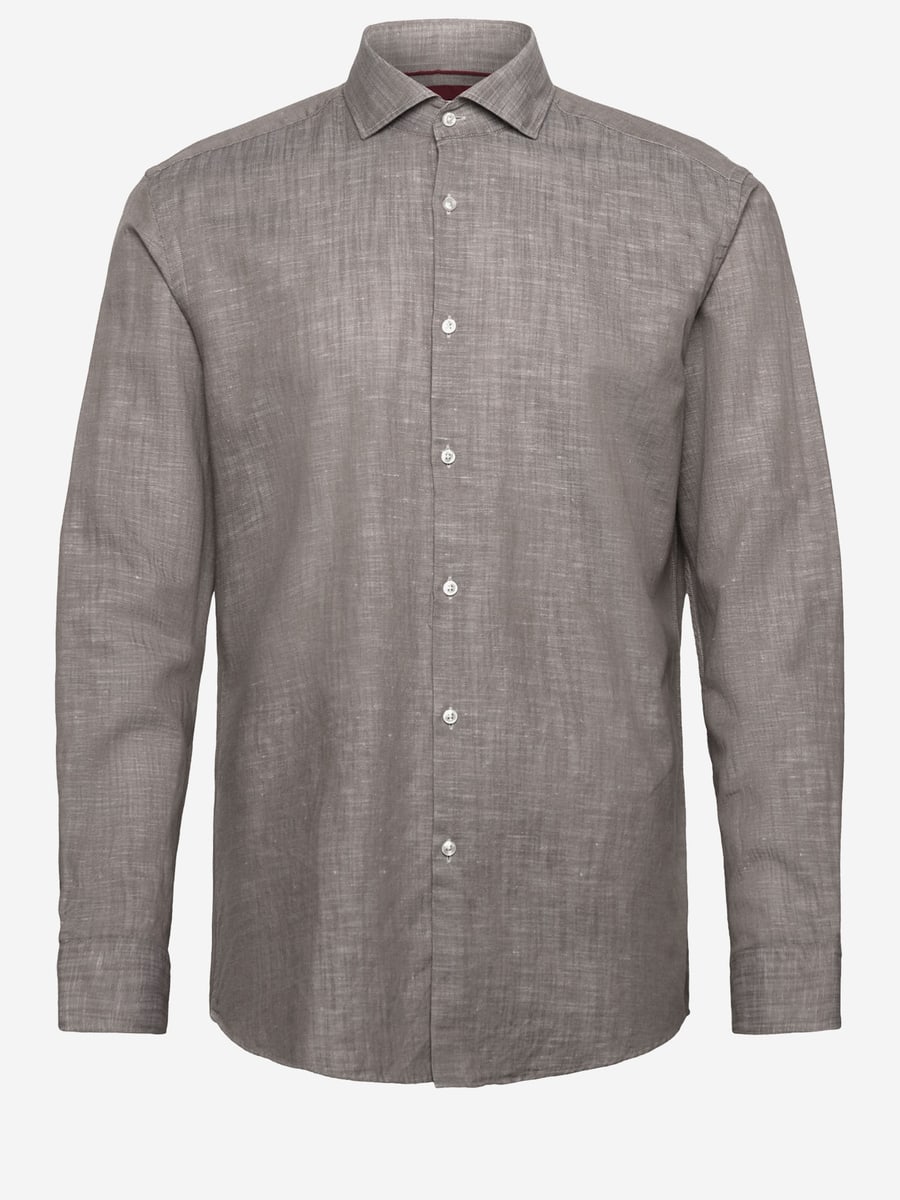 HUGO BOSS CAMICIA IN COTONE E LINO