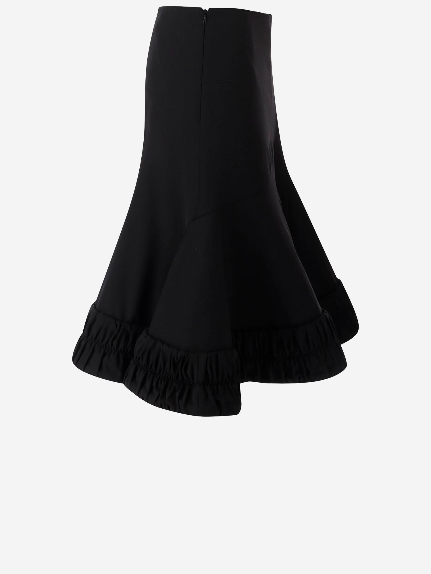 Dries Van Noten GONNA IN LANA CON ORLO ARRICCIATO, view 2