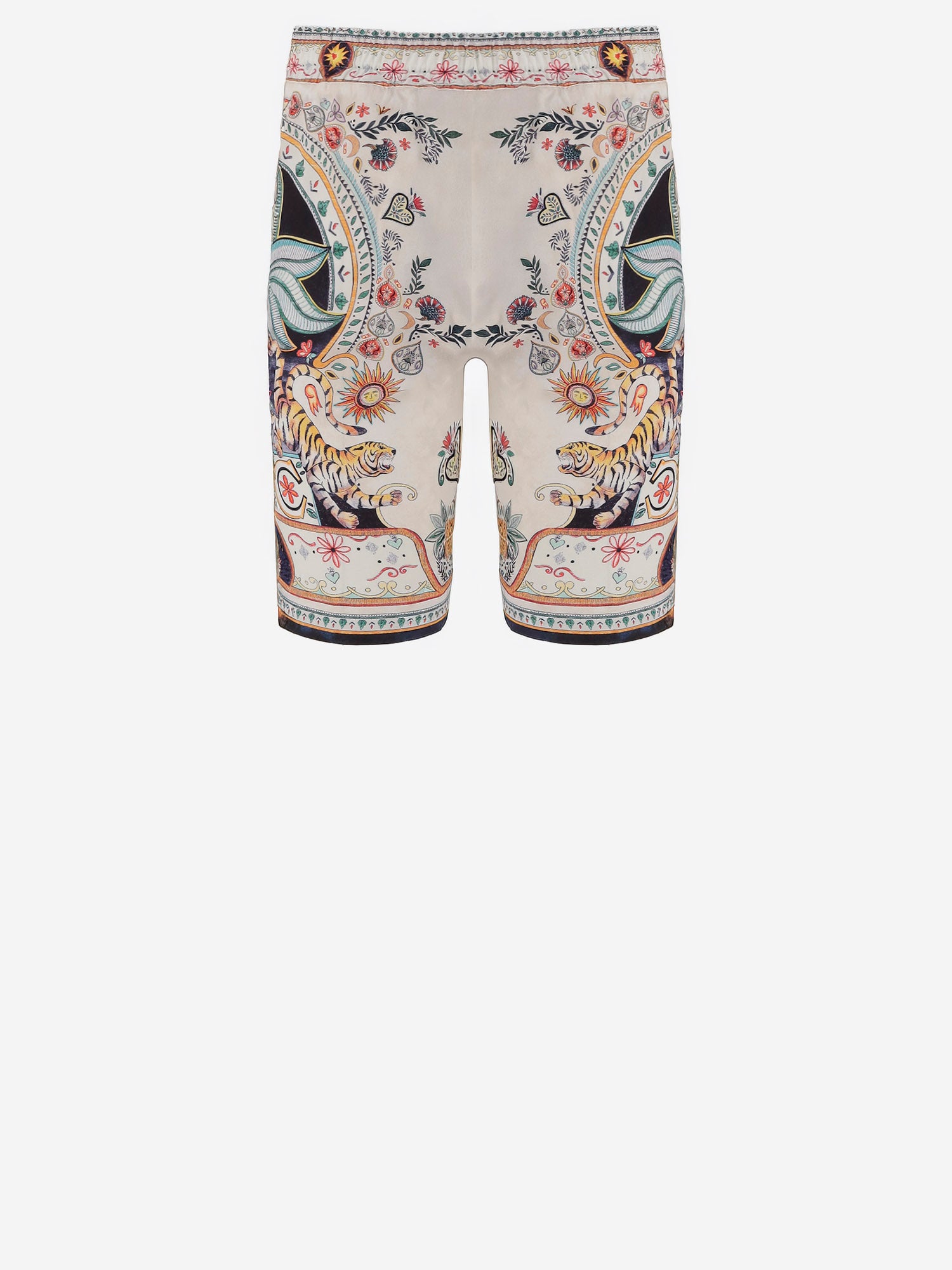 JUST CAVALLI PANTALONI CORTI IN VISCOSA CON STAMPA, view 2