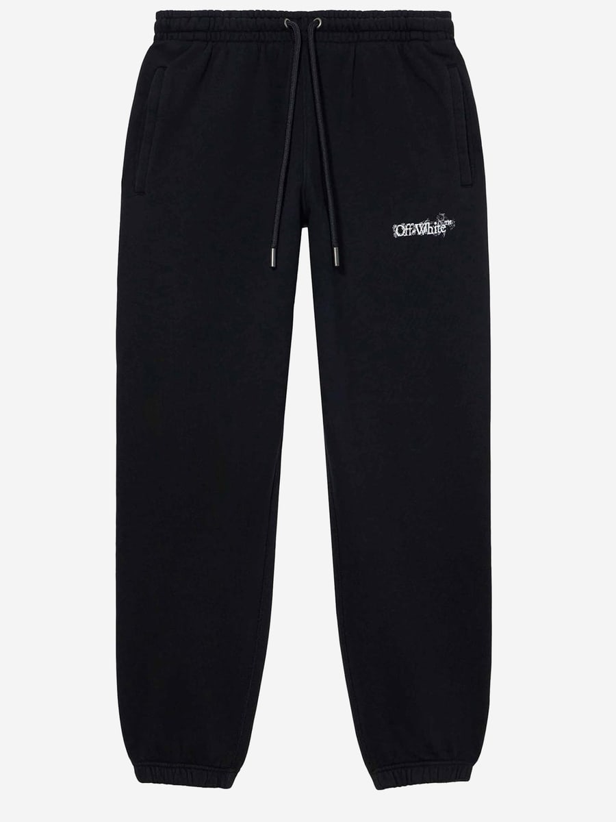 Off-White PANTALONI IN COTONE CON LOGO