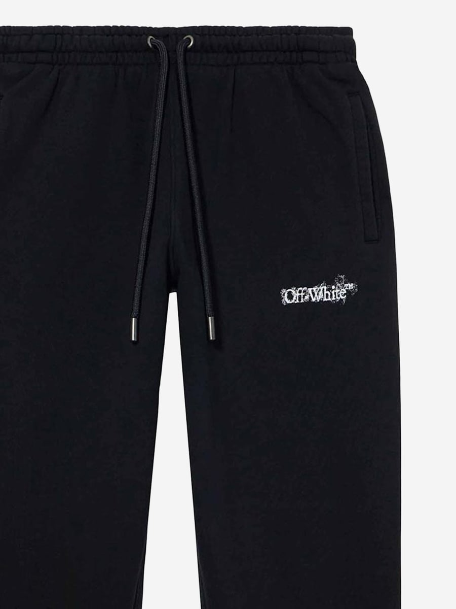Off-White PANTALONI IN COTONE CON LOGO, view 3