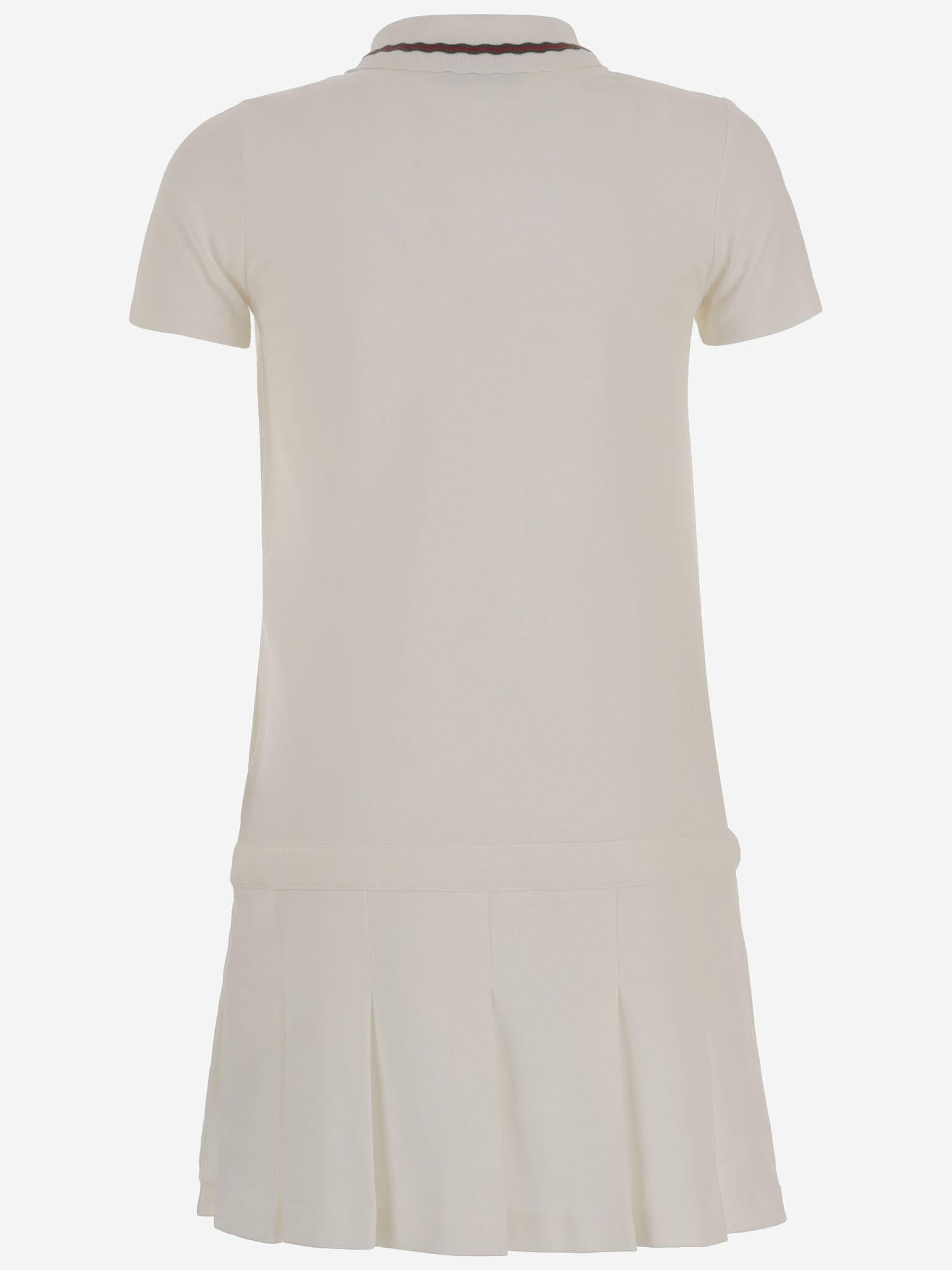 GUCCI KIDS ABITO IN COTONE STRETCH CON NASTRO WEB, view 2