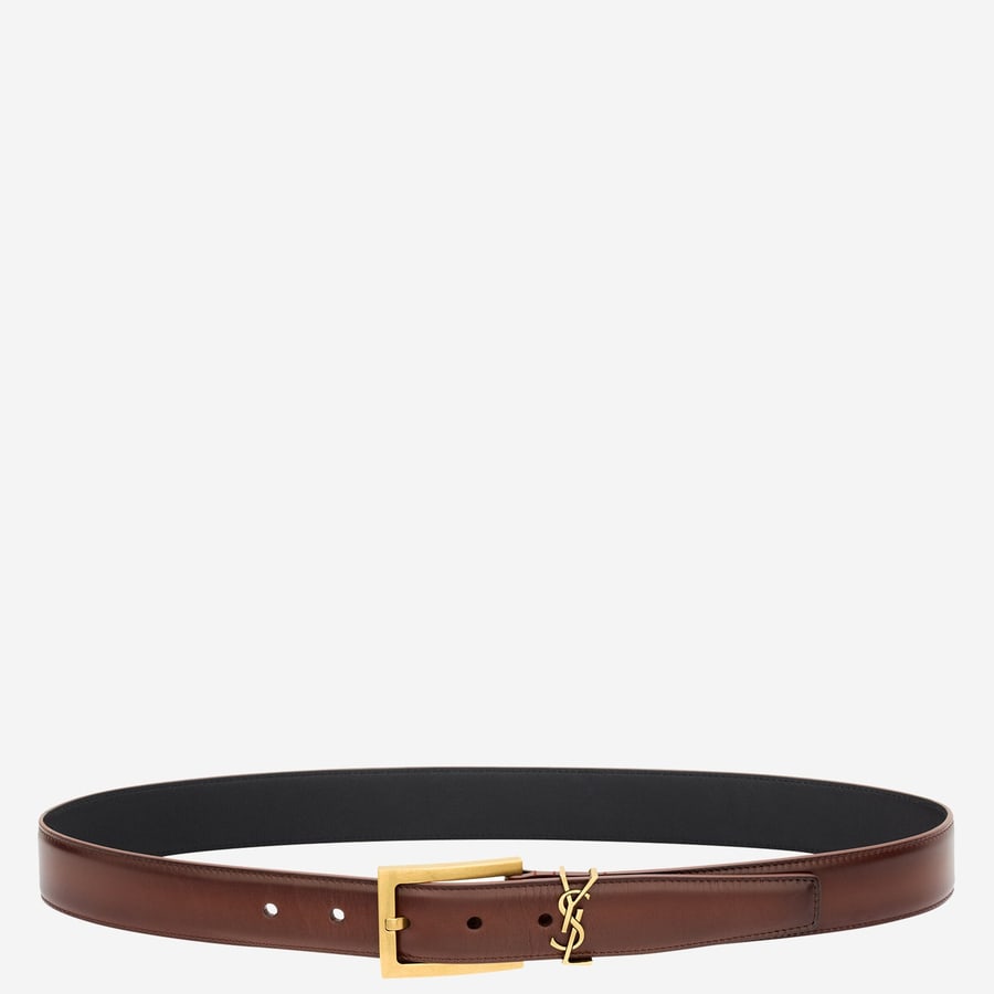 Saint Laurent CINTURA IN PELLE CASSANDRE