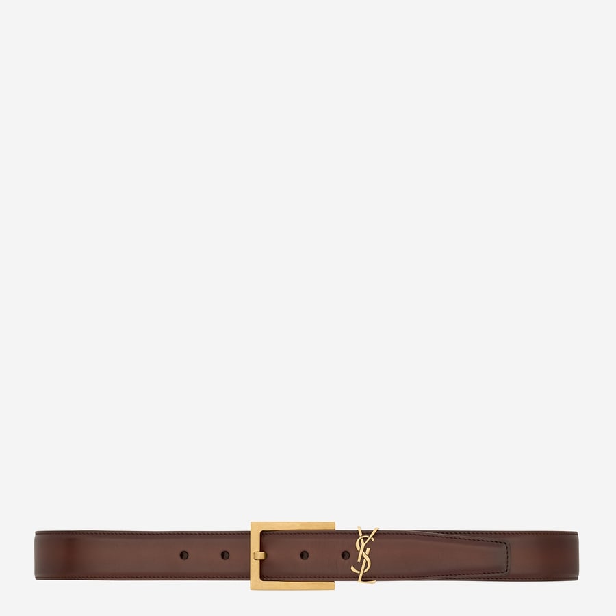 Saint Laurent CINTURA IN PELLE CASSANDRE, view 2