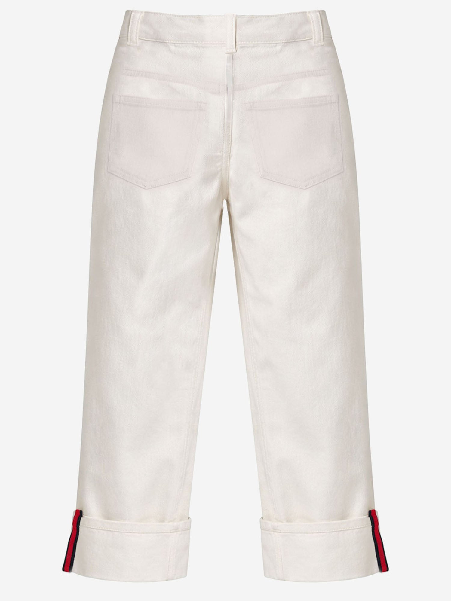 GUCCI KIDS JEANS IN DENIM DI COTONE CON DETTAGLI WEB, view 2