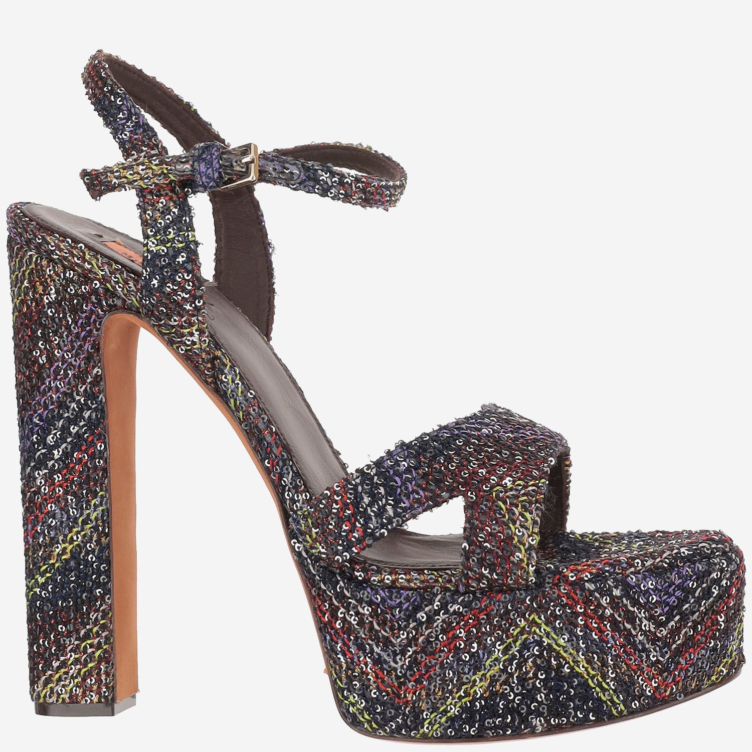 MISSONI SANDALI PLATFORM IN MISTO VISCOSA