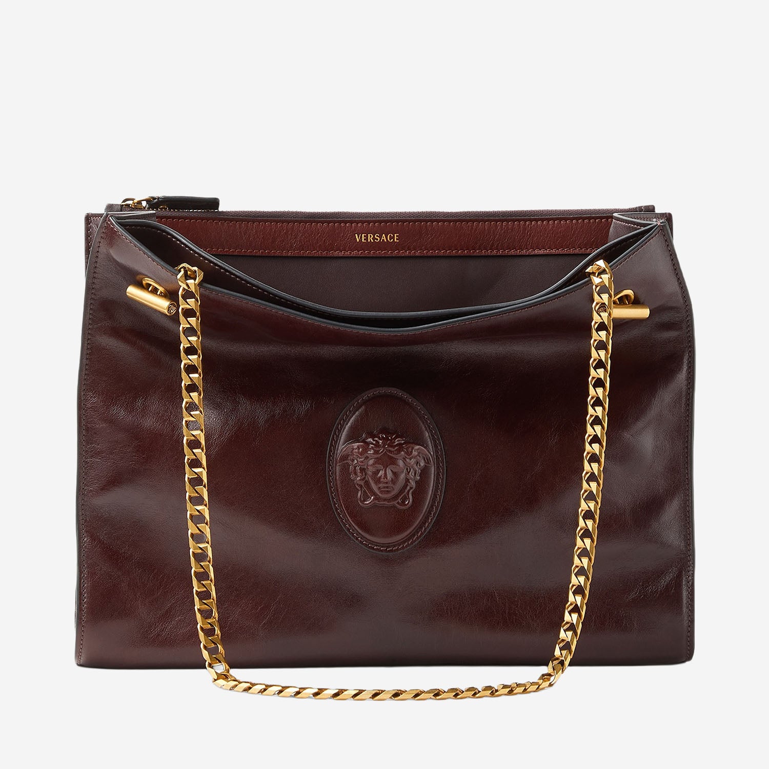 Versace CABINE BORSA A SPALLA IN PELLE