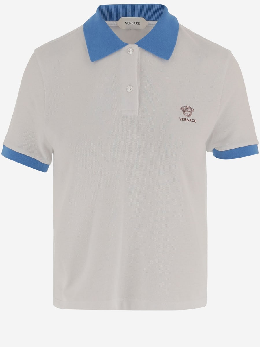 Versace POLO IN COTONE CON LOGO