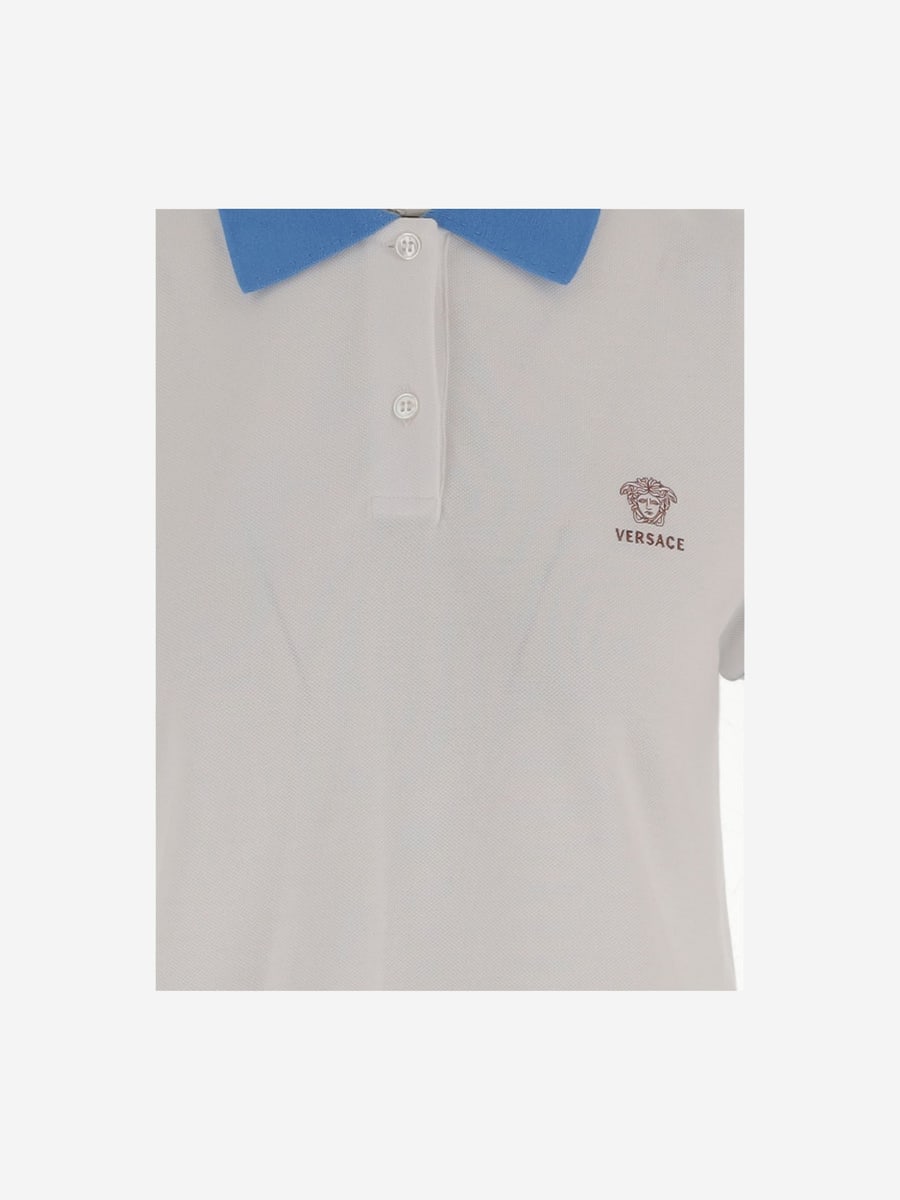 Versace POLO IN COTONE CON LOGO, view 3