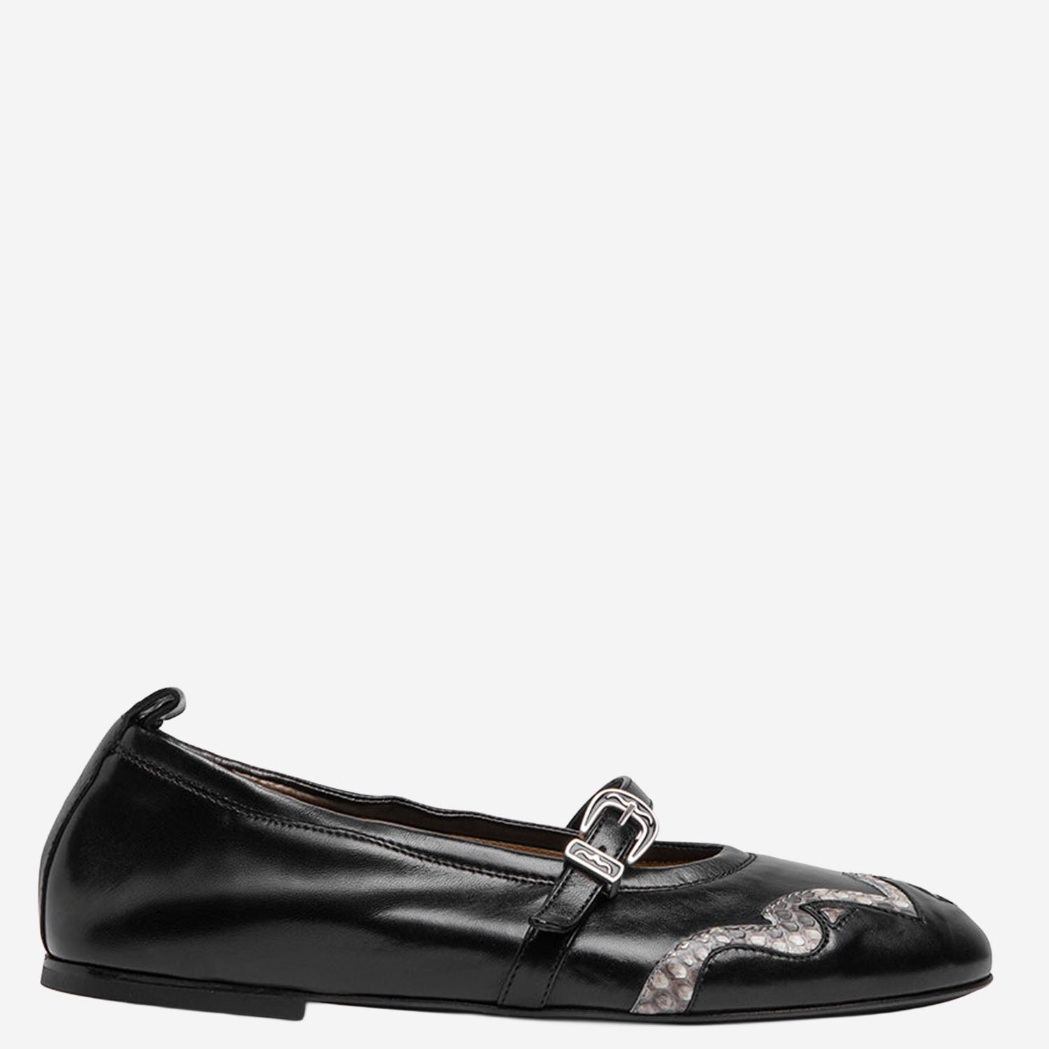 SARTORE BALLERINE IN PELLE E PITONE