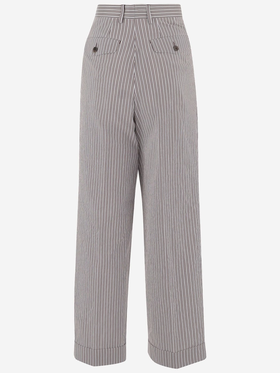 Dries Van Noten PANTALONI IN COTONE E SETA A RIGHE, view 2