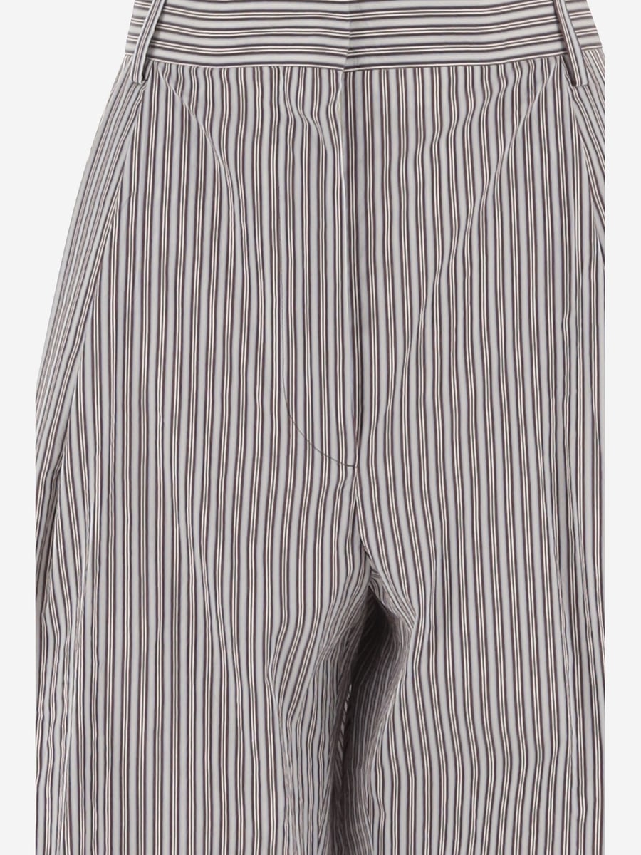 Dries Van Noten PANTALONI IN COTONE E SETA A RIGHE, view 3