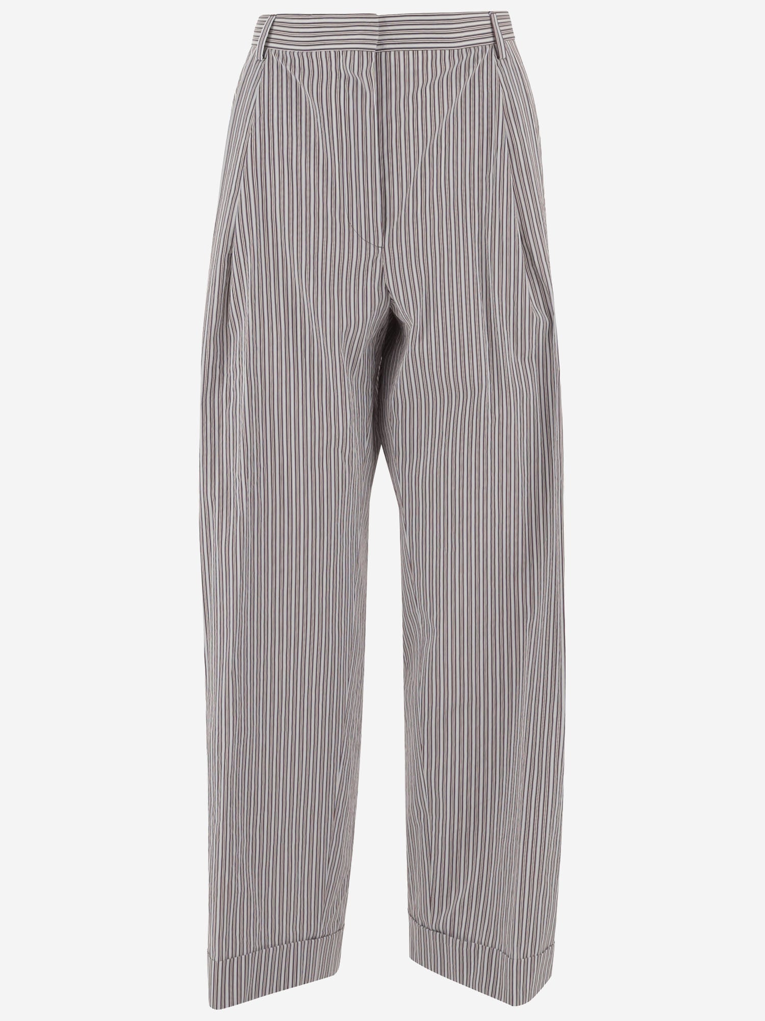 Dries Van Noten PANTALONI IN COTONE E SETA A RIGHE