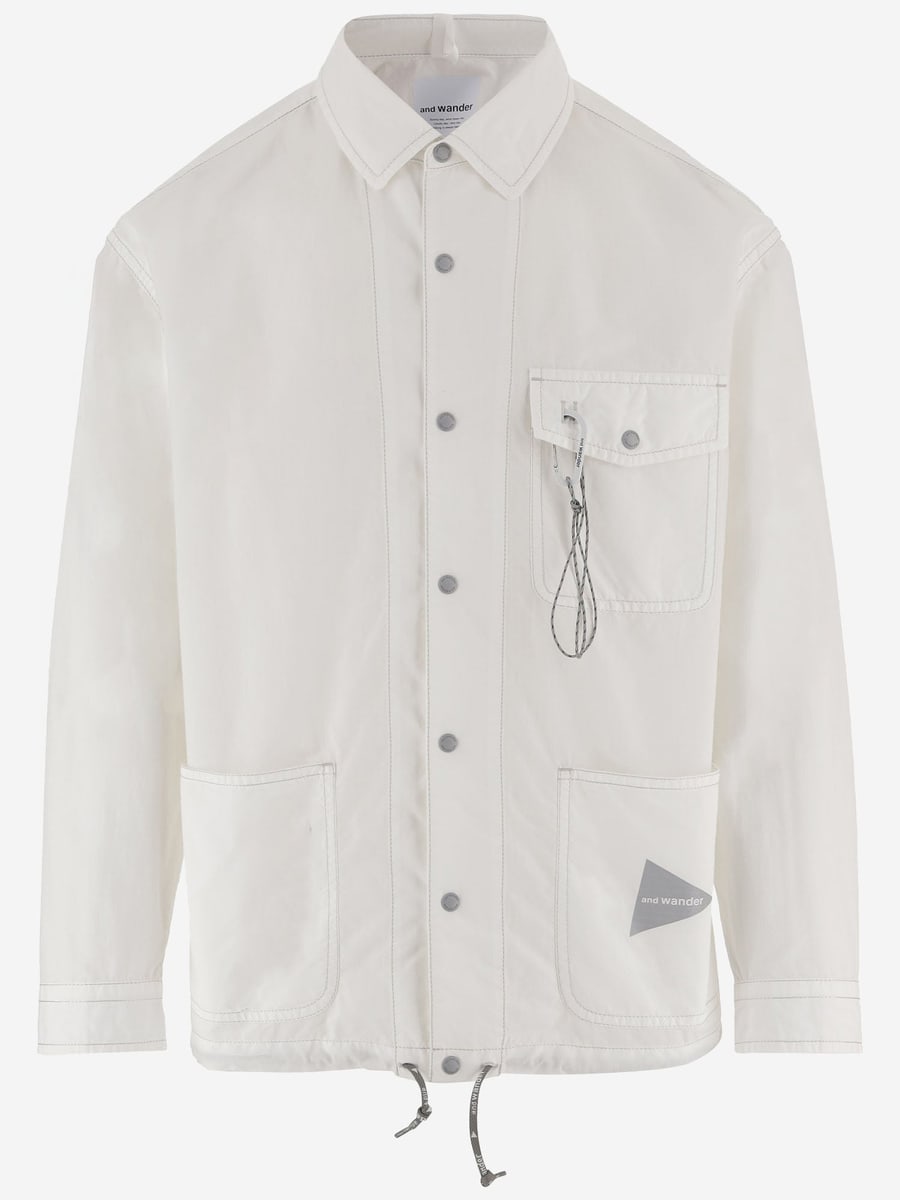 AND WANDER GIACCA IN MISTO COTONE CON LOGO