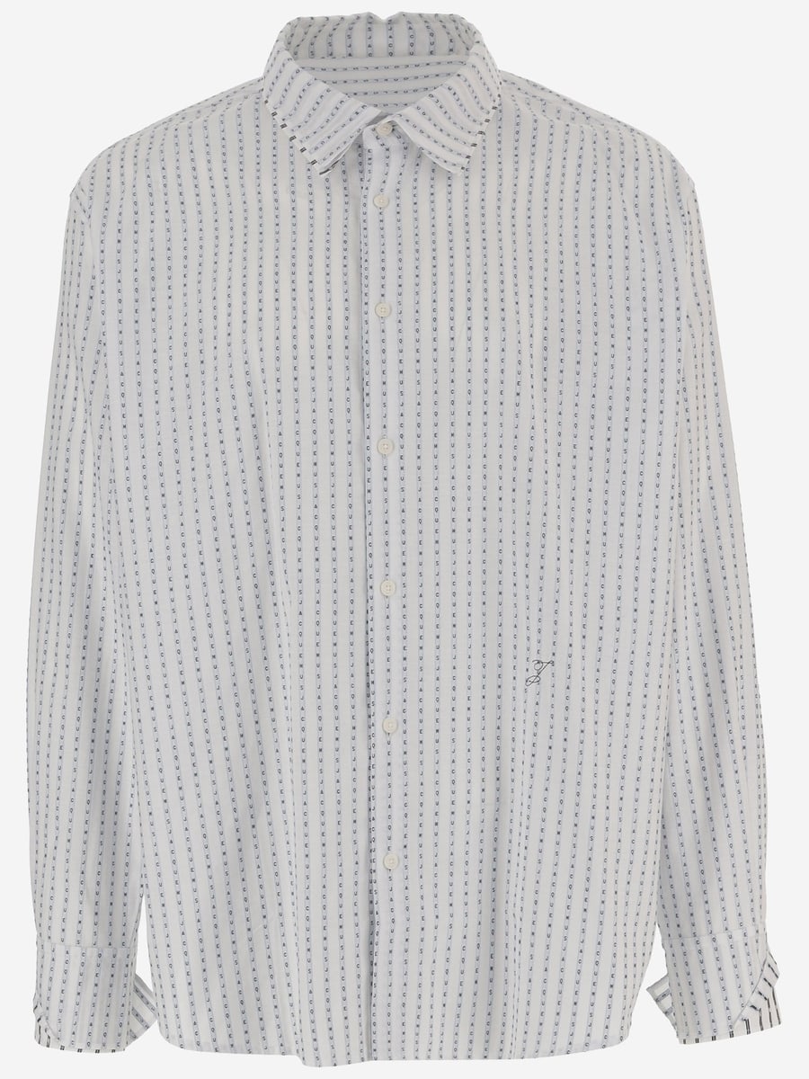 Jacquemus CAMICIA IN COTONE A RIGHE CON LOGO