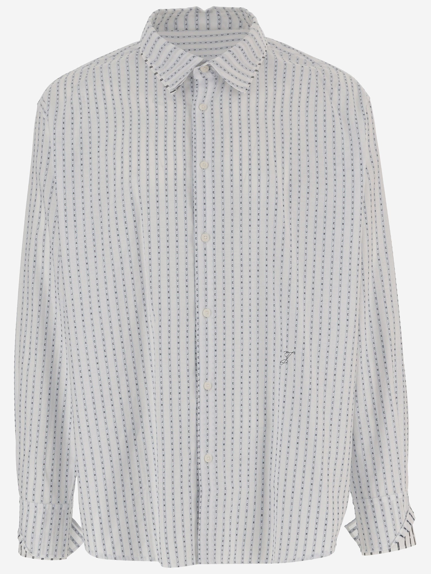 Jacquemus CAMICIA IN COTONE A RIGHE CON LOGO