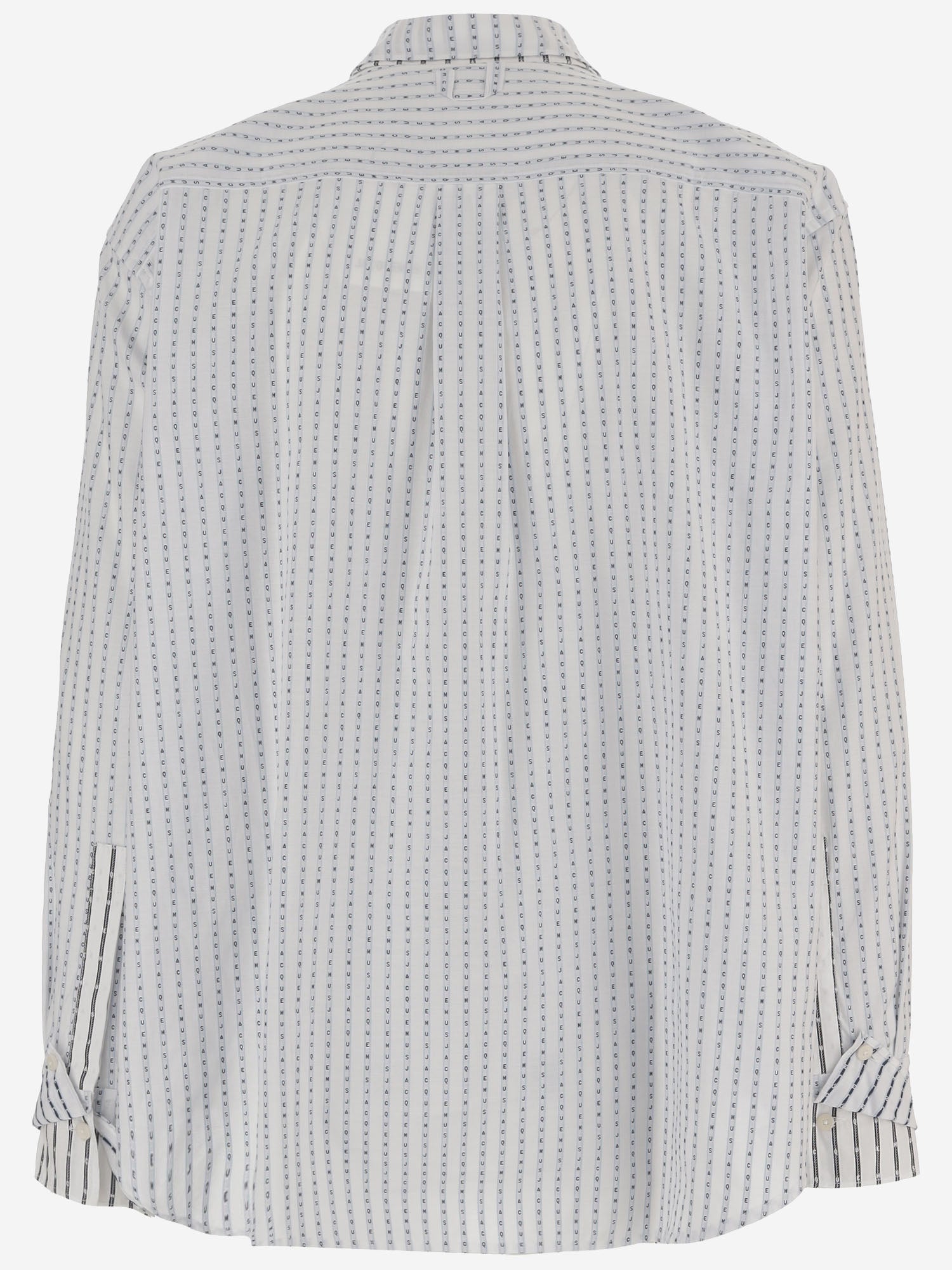 Jacquemus CAMICIA IN COTONE A RIGHE CON LOGO, view 2