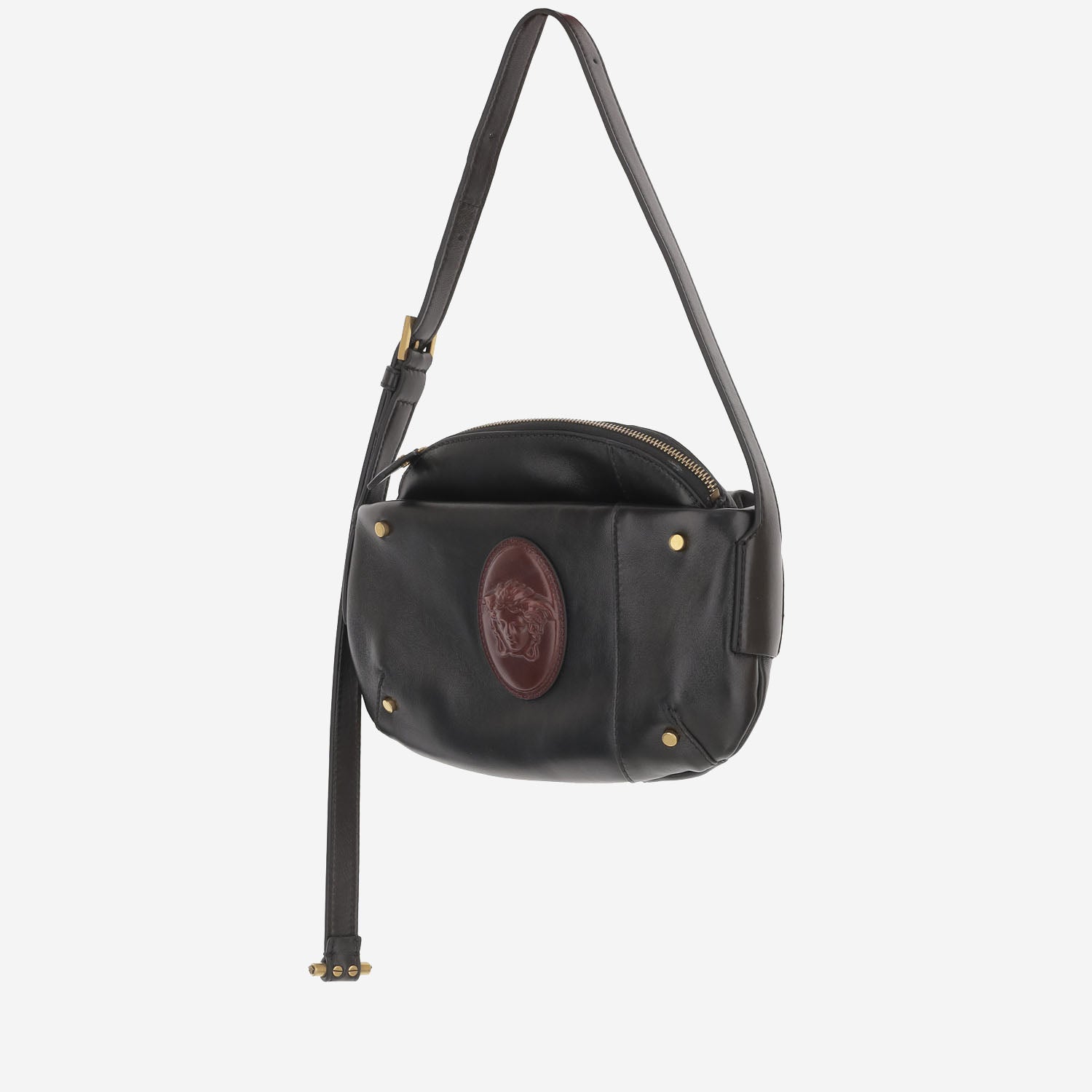 Versace BORSA A TRACOLLA IN PELLE CON LOGO MEDUSA, view 2